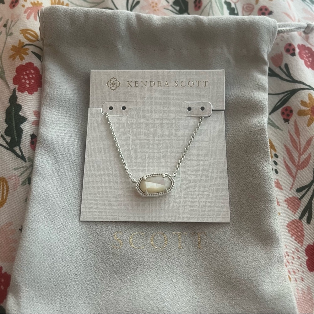 Kendra Scott Matte White Elisa Necklace